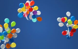 balloons in the sky