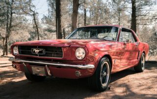 pink Ford Mustang